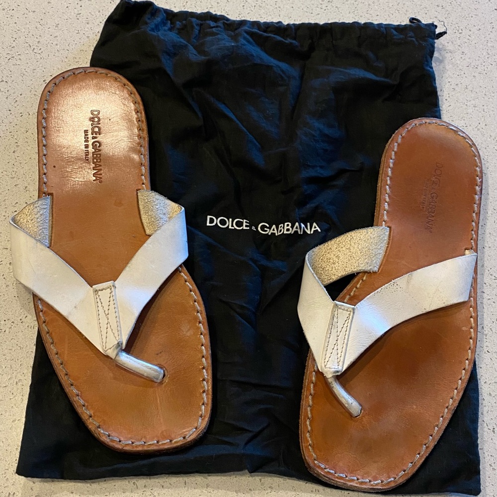 Dolce & Gabana Sandsls White Size 8 Italy🇨🇮 9 US🇺🇸